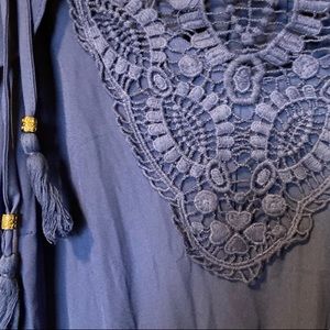 Blue spaghetti strap romper